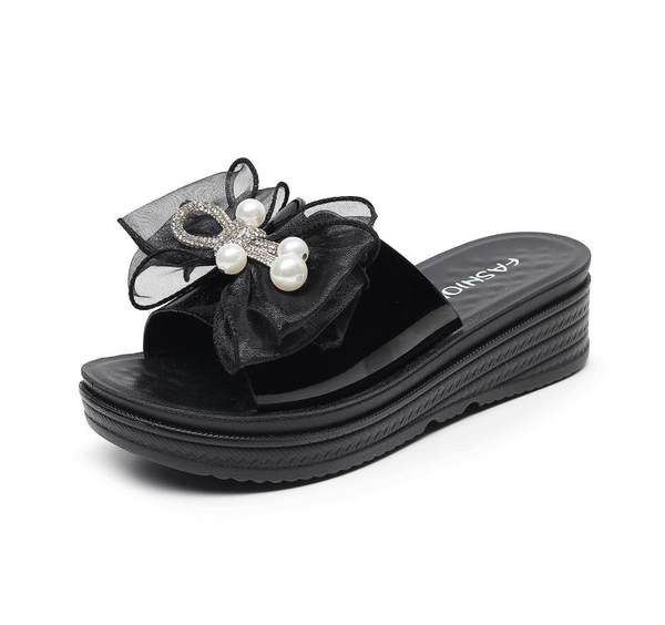 Ženske moderne papuče sa ukrasnim kamenčićima