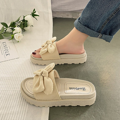 Ženske papuče više modela sa cvjetnim motivima i trakom - platforma 4 cm