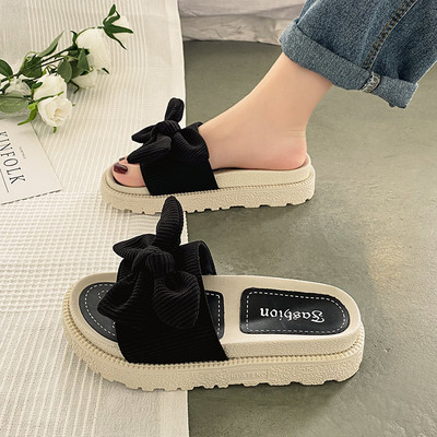 Ženske papuče više modela sa cvjetnim motivima i trakom - platforma 4 cm