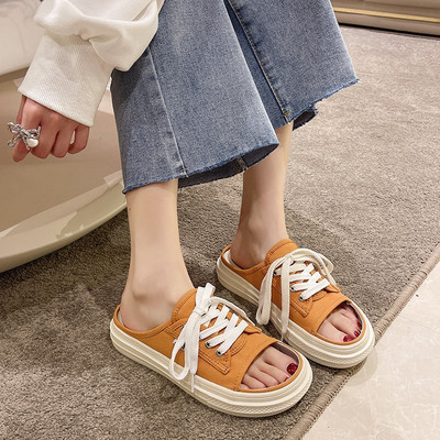 Νέο μοντέλο γυναικείες παντόφλες με κορδόνια