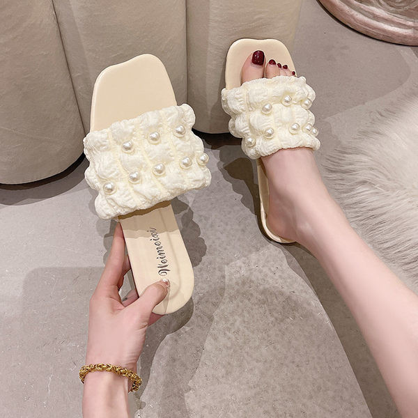 Uus mudel suvised pärlitega naiste sussid