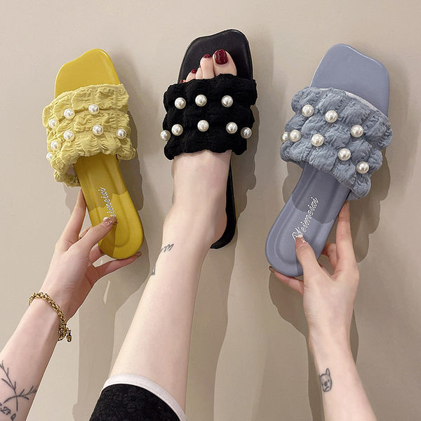 Uus mudel suvised pärlitega naiste sussid