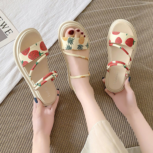 Ženske casual papuče s printom u boji