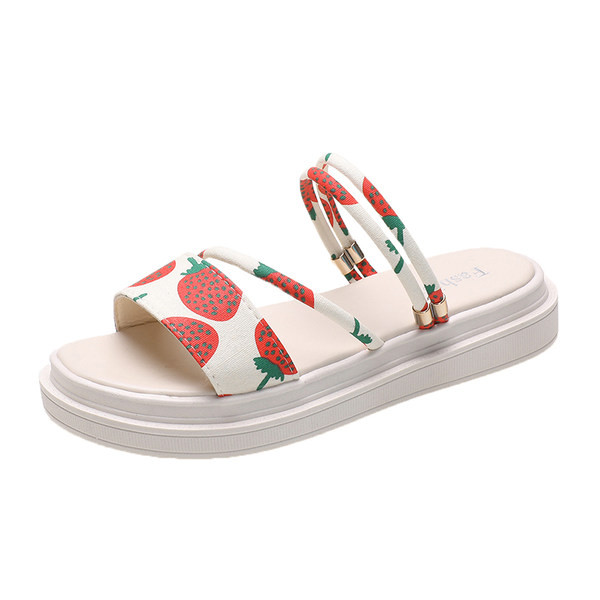 Ženske casual papuče s printom u boji