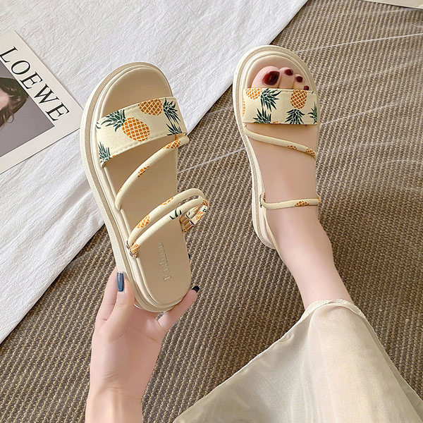 Ženske casual papuče s printom u boji