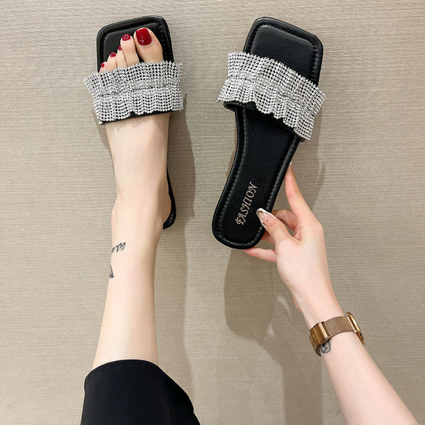 Ljetne ženske papuče sa kamenčićima - više boja