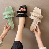 Ženske papuče s tilom i kovrčama