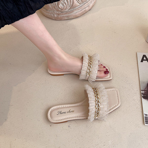 Ženske papuče s tilom i kovrčama