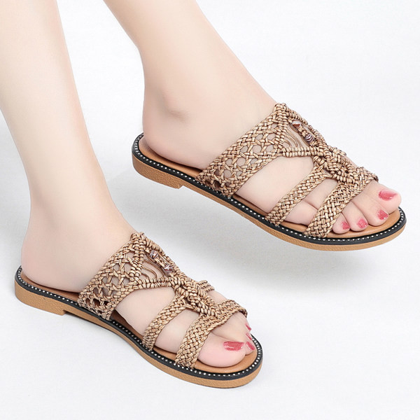 Ženske papuče za plažu sa ukrasnim kamenčićima