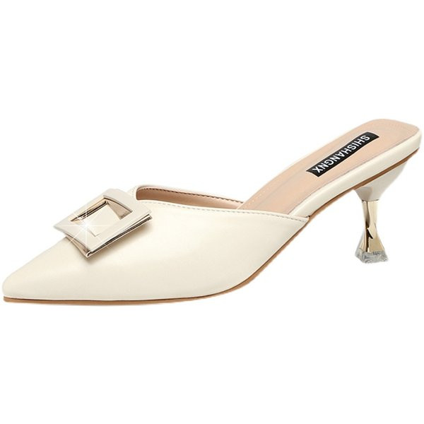 Ženske elegantne papuče novi model sa metalnim ukrasom