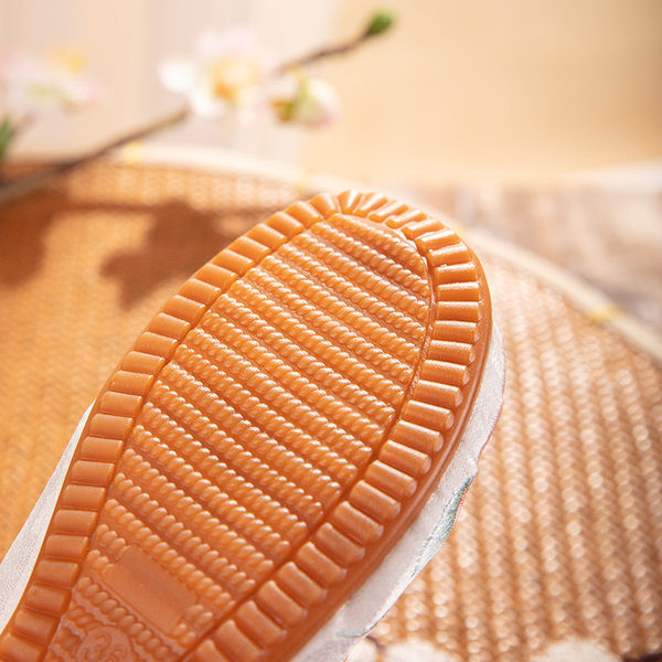 Ležerne ženske papuče s vezom - plavo-bijele