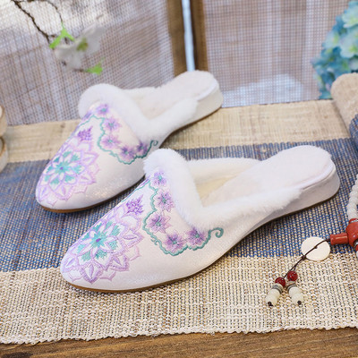 Ženske papuče sa šiljastim vezom