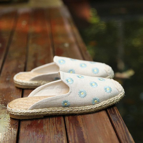 Ženske tekstilne papuče tipa espadrile