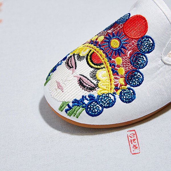 Tekstilne papuče zaobljeni uzorak s vezom u boji