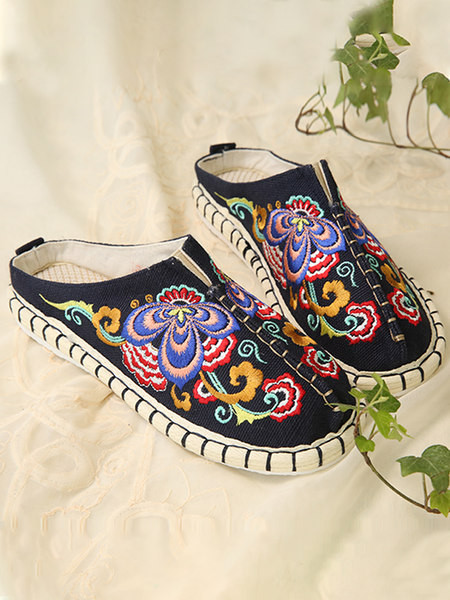 Ženske papuče sa vezom i ravnim đonom u dvije boje