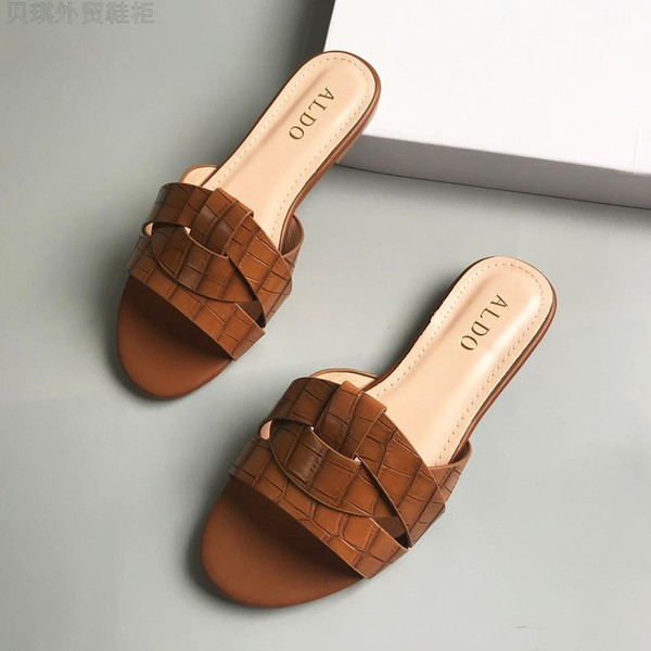 Moderne ženske papuče sa kožnim remenčićima - tri boje