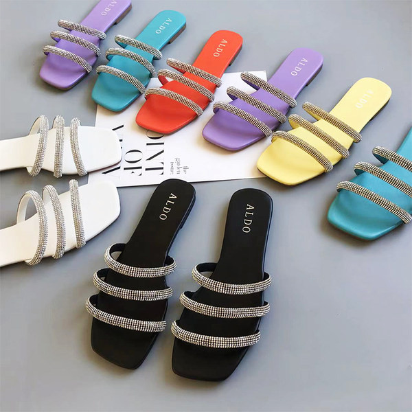 Ženske moderne papuče s kamenčićima