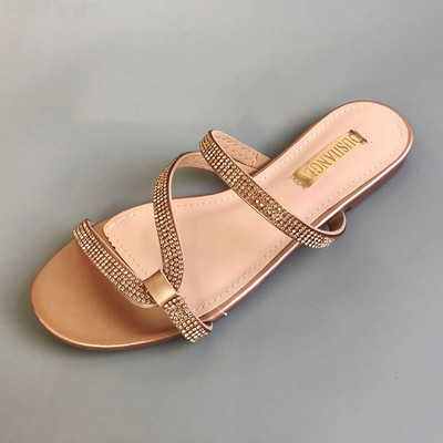 Novi model papuča sa kamenčićima i ravnim đonom