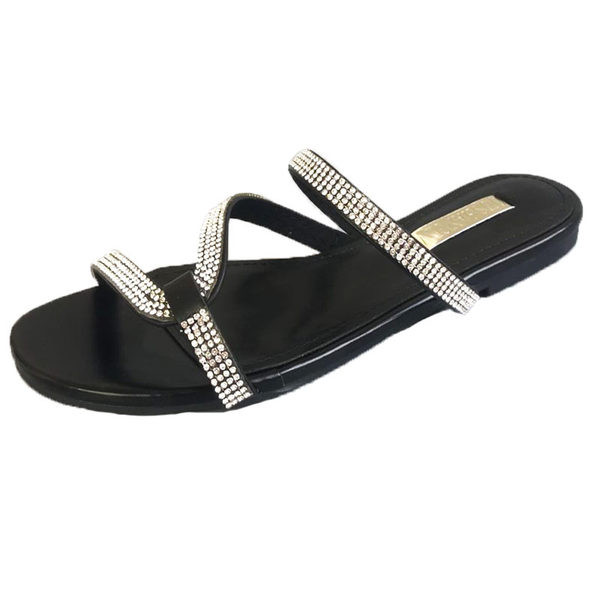 Novi model papuča sa kamenčićima i ravnim đonom