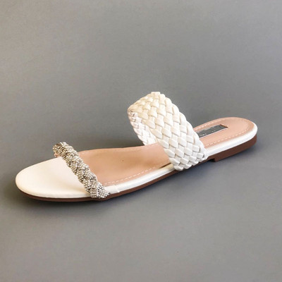 Ljetne ženske papuče sa kamenčićima - tri boje