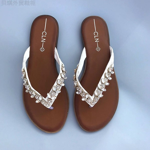 Ženske casual papuče s vrhovima s kamenčićima