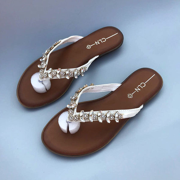 Ženske casual papuče s vrhovima s kamenčićima