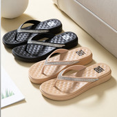 Ženske ležerne papuče između prstiju s ukrasnim kamenčićima