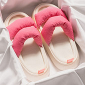 Linased sussid naiste suverõivad kuumad tüdrukud võrk punane INS armsad siseruumides mood sandaalid paksu põhjaga sussid vaigistatud