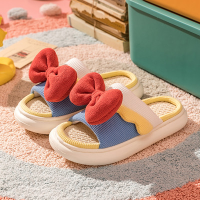 Linased sussid naiste suverõivad kuumad tüdrukud võrk punane INS armsad siseruumides mood sandaalid paksu põhjaga sussid vaigistatud