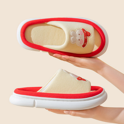 Linased sussid naiste suverõivad kuumad tüdrukud võrk punane INS armsad siseruumides mood sandaalid paksu põhjaga sussid vaigistatud