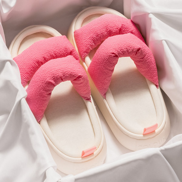 Linased sussid naiste suverõivad kuumad tüdrukud võrk punane INS armsad siseruumides mood sandaalid paksu põhjaga sussid vaigistatud