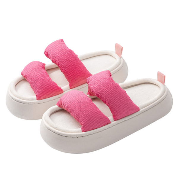 Linased sussid naiste suverõivad kuumad tüdrukud võrk punane INS armsad siseruumides mood sandaalid paksu põhjaga sussid vaigistatud