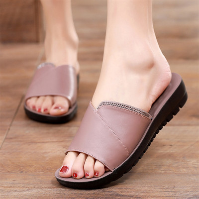 Uus mudel ökonahast dekoratiivkivide ja lameda tallaga naiste sussid