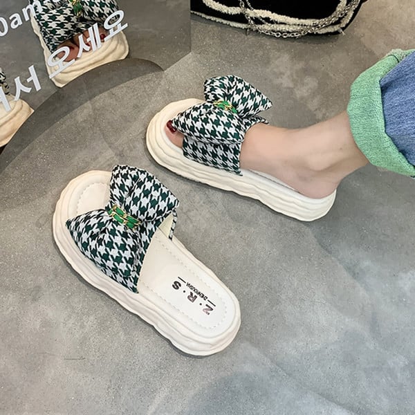 Ženske moderne papuče s visokom platformom 3,5 cm i trakom