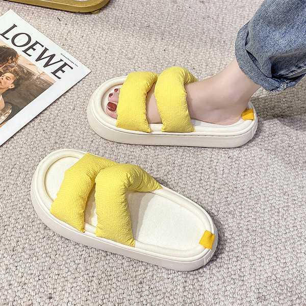 Γυναικείες casual παντόφλες με ψηλή σόλα 4,5 cm