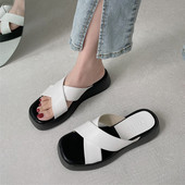 Ristirihmadega vabaaja sussid - valmistatud ökonahast