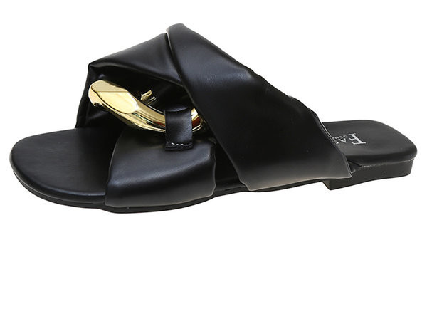 Μοντέρνες γυναικείες παντόφλες με δερμάτινα λουριά - πολλά χρώματα