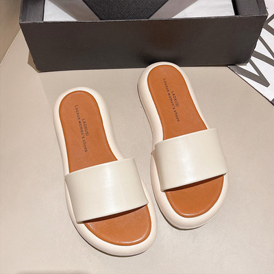 Ležerne ženske papuče s ravnim potplatom