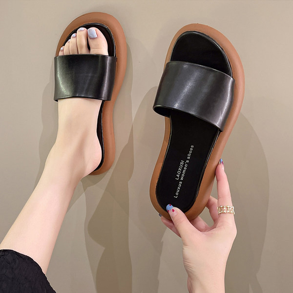 Ležerne ženske papuče s ravnim potplatom