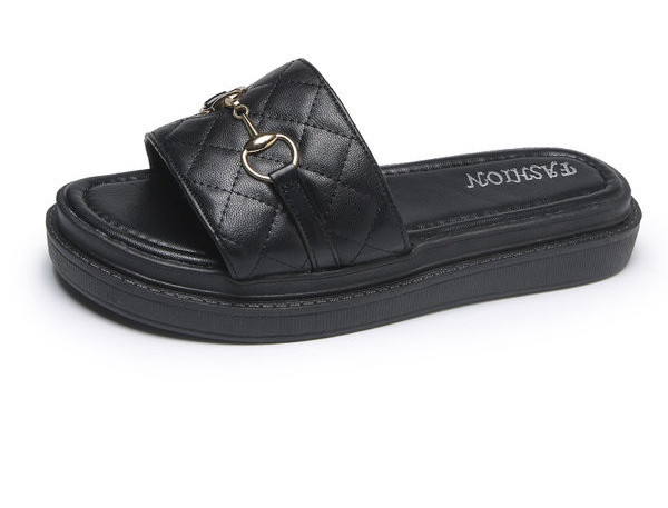 Casual ženske papuče od umjetne kože sa metalnim elementom