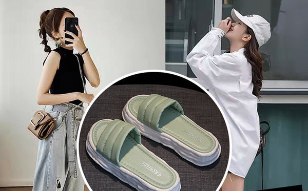 Casual ženske papuče s ravnim potplatom 4 cm