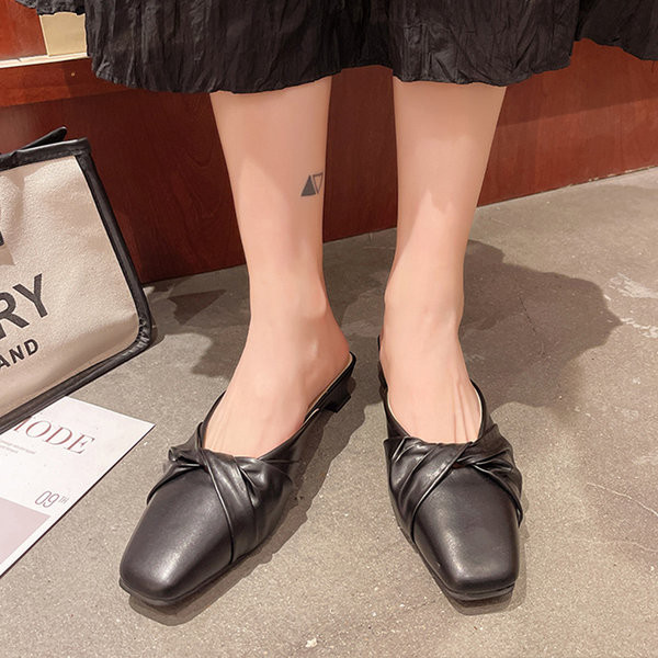 Ženske kožne papuče sa petom 4 cm