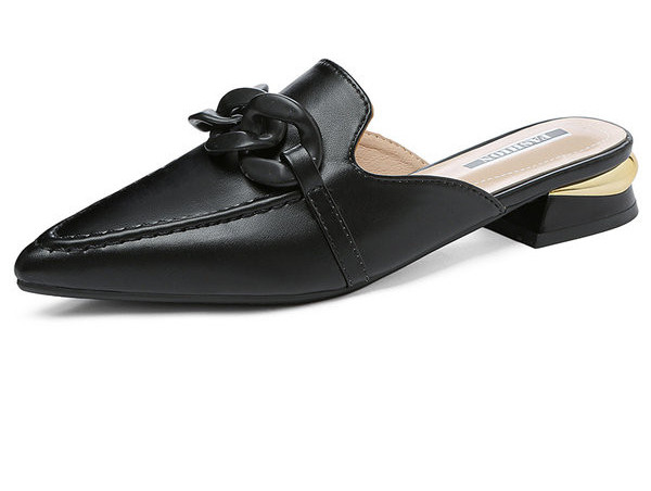 Ženske papuče od umjetne kože na špic