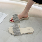 Casual γυναικείες παντόφλες με πέτρες