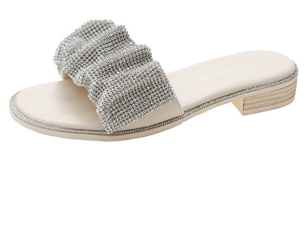 Casual γυναικείες παντόφλες με πέτρες