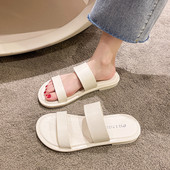 Изчистен модел дамски чехли с равна подметка