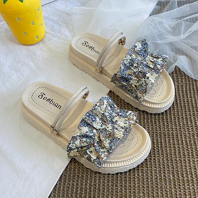 Casual παντόφλες με φλοράλ μοτίβο