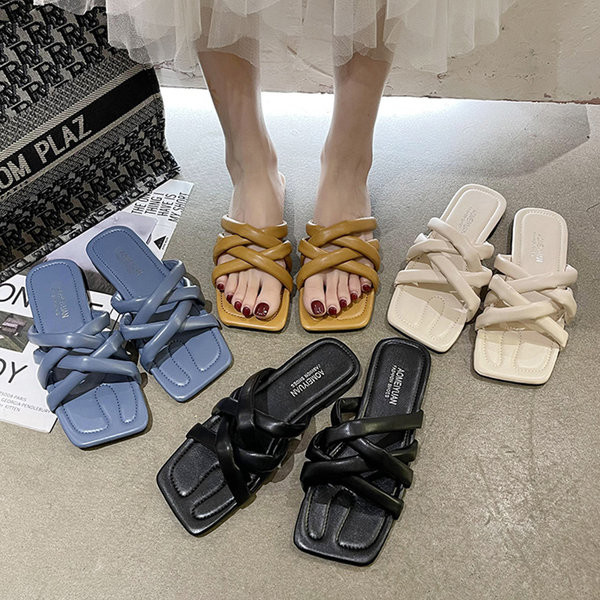 Ležerne ženske papuče s križnim naramenicama