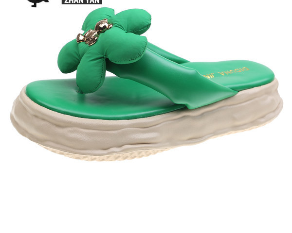 Дамски джапанки на платформа с меки каишки