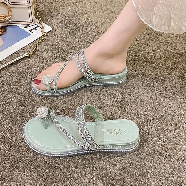 Ženske papuče sa ukrasnim kamenčićima